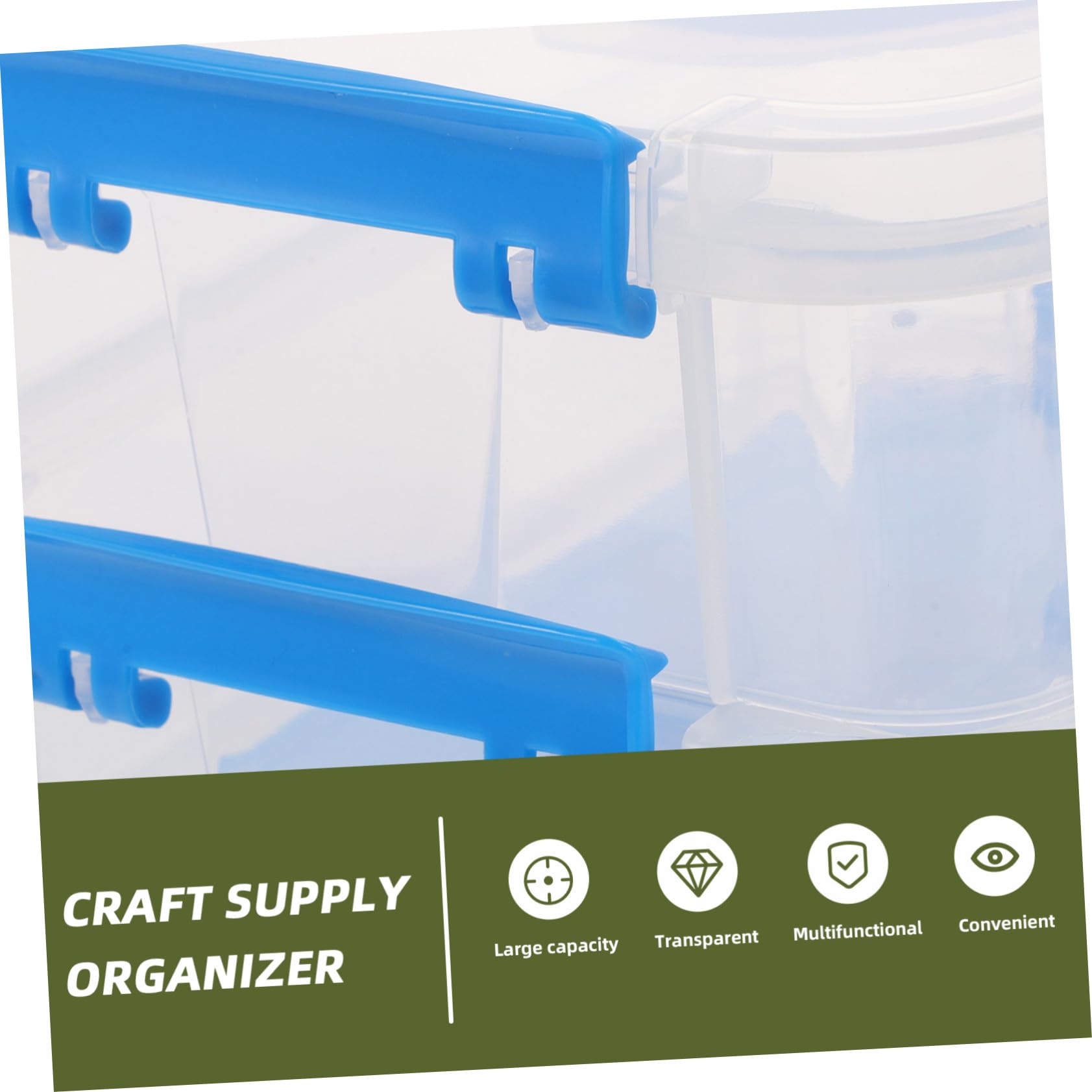 TOPBATHY Stapelbare Aufbewahrungsbox mit Fächern Transparenter Kunststoff Organizer für Kleinteile Bastelbedarf und Büro Vielseitig Nutzbar für Schule und Zuhause Robuste Sortierbox