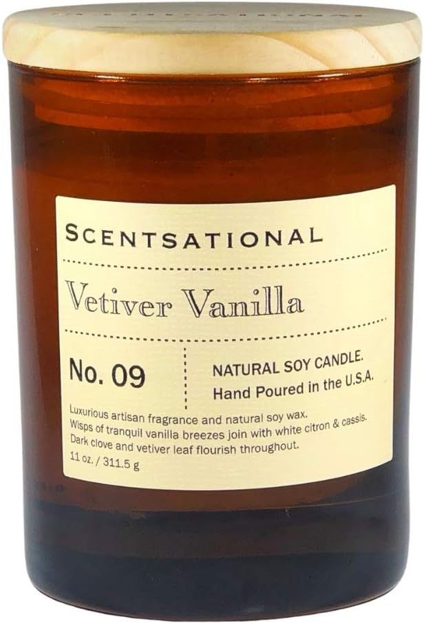 Scentsational Midnight Woods Candle, Ivory Home & Kitchen