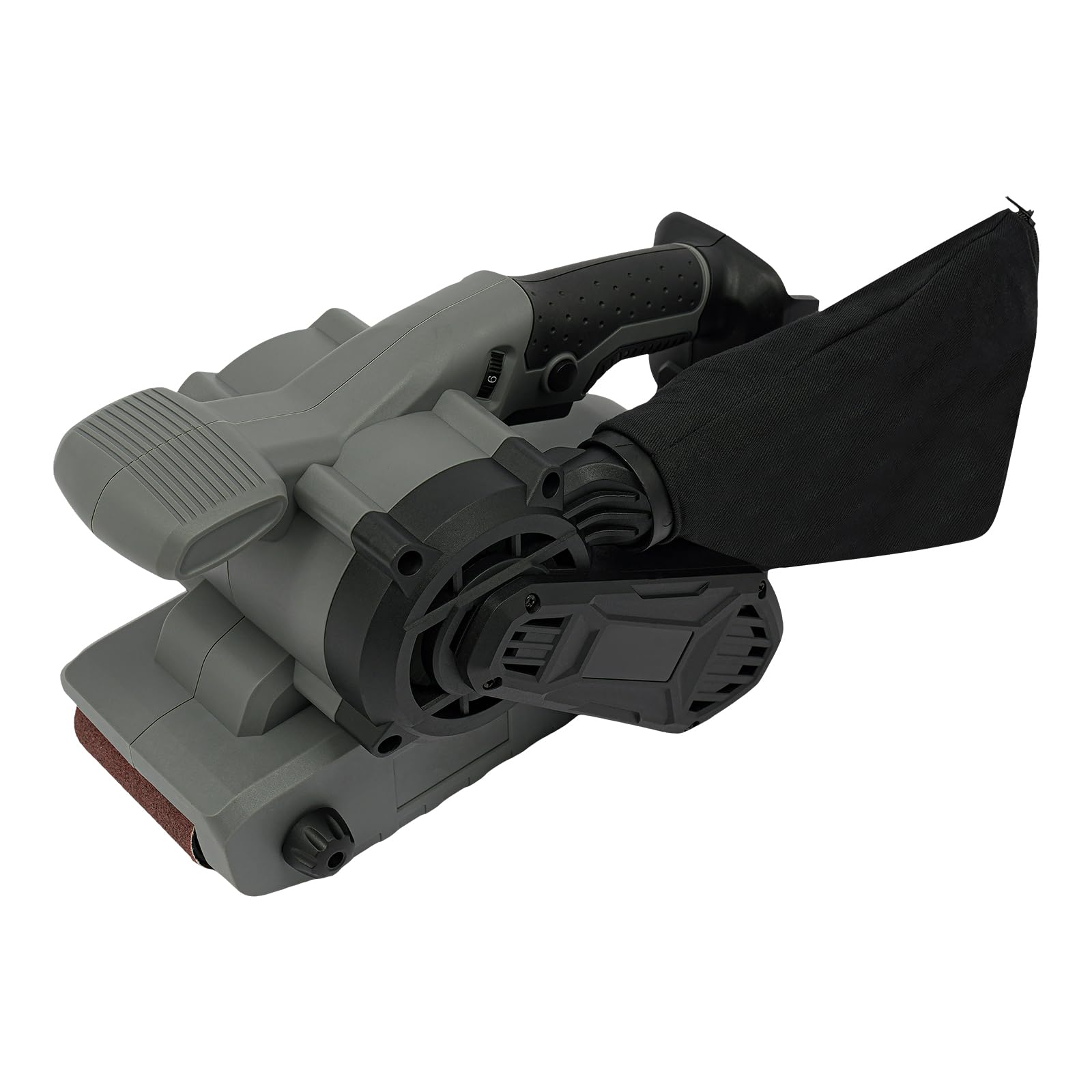 Lijadora de banda multifuncional ajustable de 6 niveles, 1200 W, 180-300 m/min, tamaño de lijado: 76 x 533 mm, incluye bolsa para el polvo