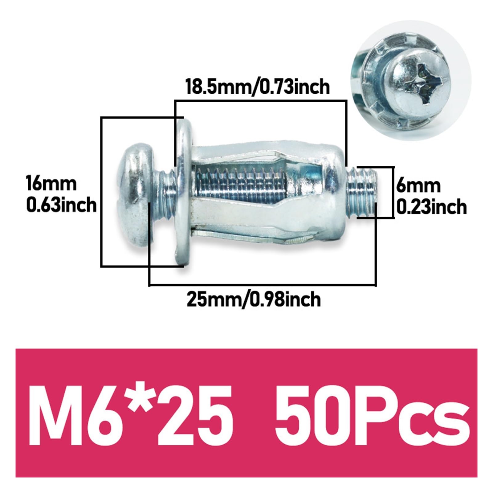 Dado for rivetto petalo M4 M5 M6 20-25mm Bullone di espansione for auto for facciate continue in acciaio (10/30/50 pezzi)