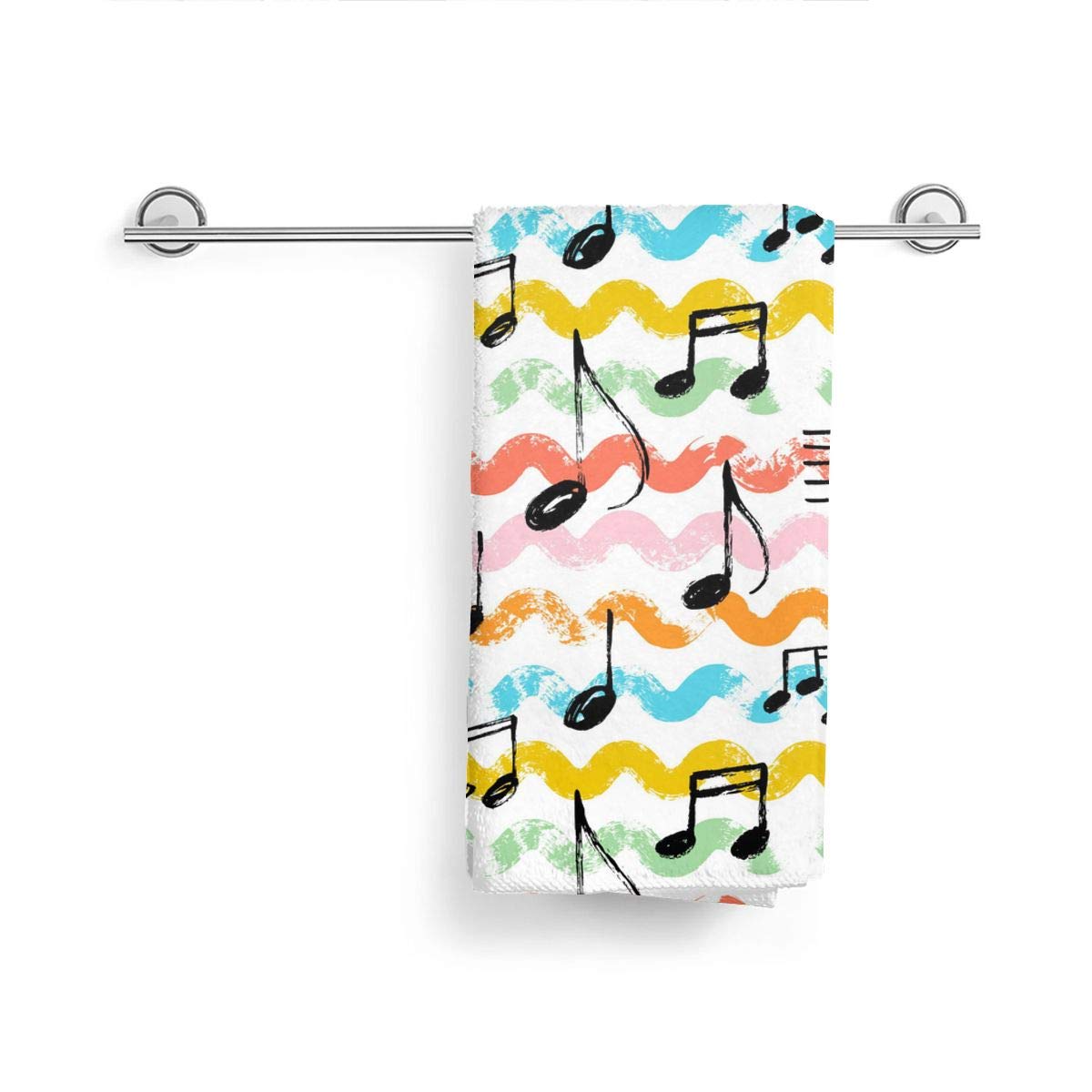 Amazon｜音楽 音符 ピアノ フェイスタオル タオル ホテルタオル