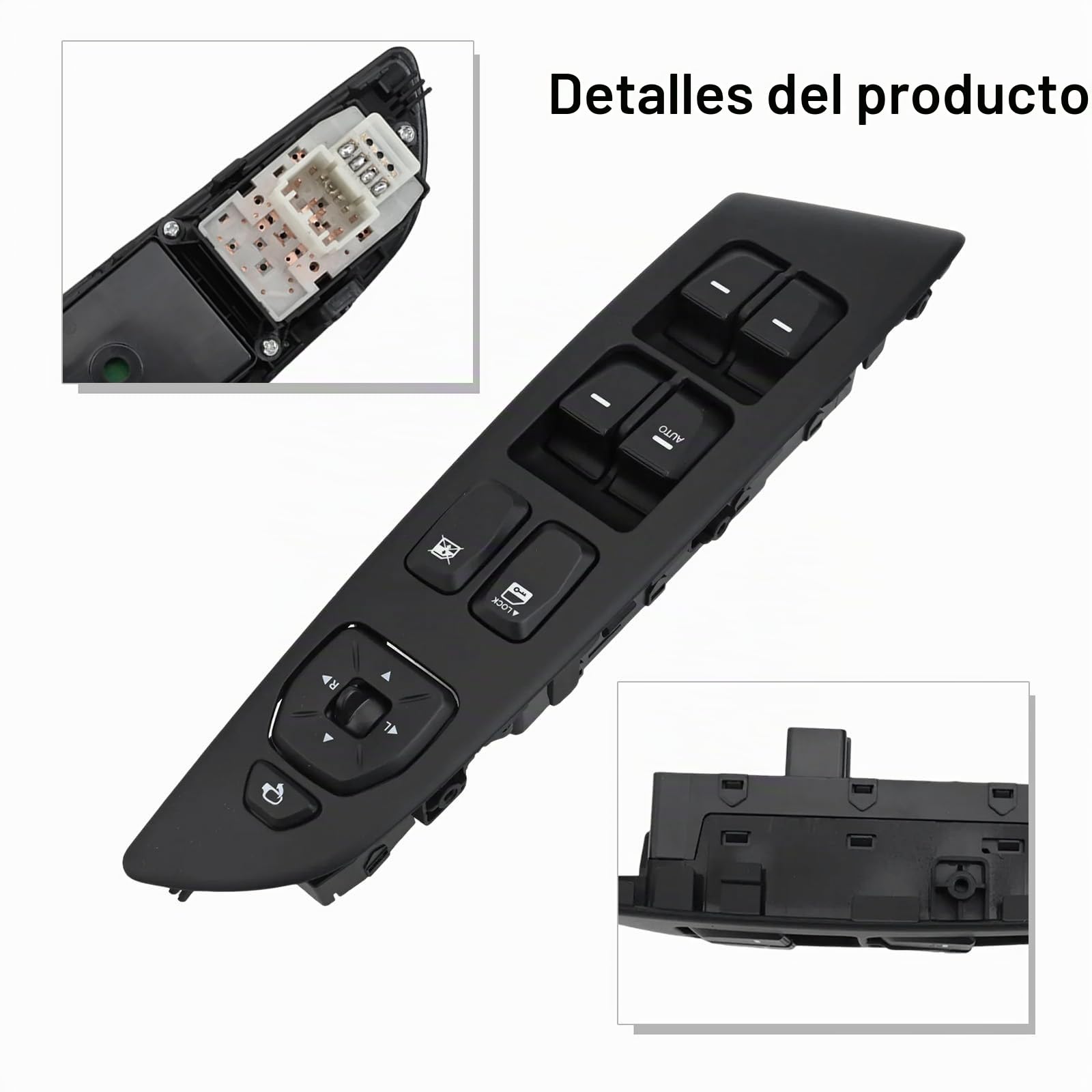 Botón de Control del Interruptor de la Ventana Eléctrica 93570-2S1509P, Botonera Elevalunas, Interruptor de Control de Ventana para Hyundai para Tucson IX IX35, Instalación Rápida y Material