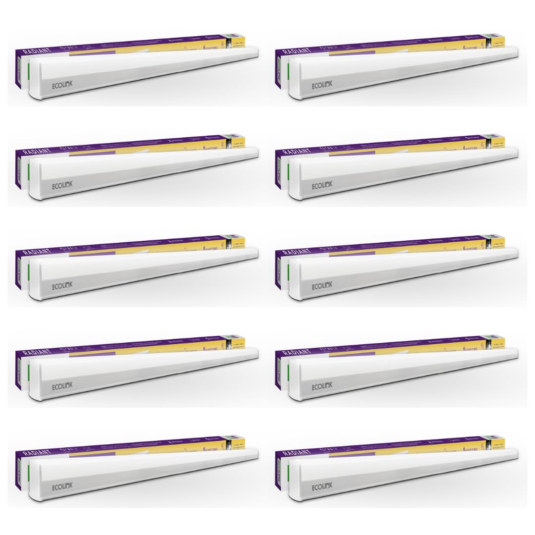EcoLink 30-watt LED Batten/Tubelight | Radiant Compact 4-ft LED Batten for Living Room & Bedroom | Cool Day Light, Pack of 10-image-30