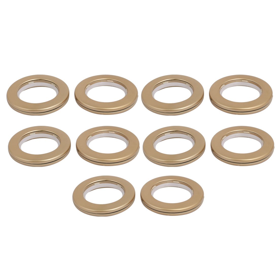 Aexit 70mmx42mmx10mm Plastic Construction Hardware Round Curtain Blind Eyelet Roman Ring Khaki 10pcs Model:21as521qo295