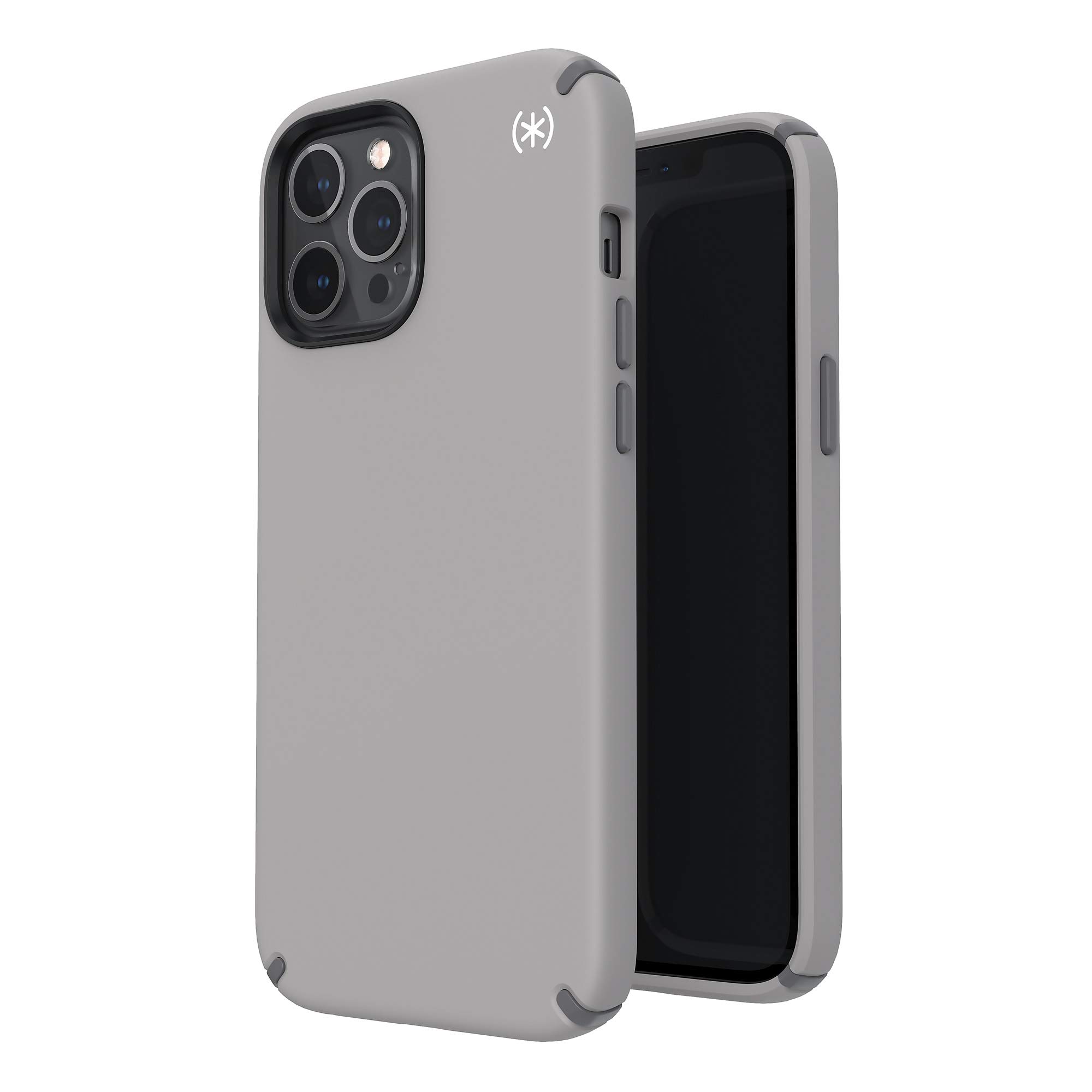 Speck Productos Funda Presidio2 PRO Para IPhone 12 Pro Max, Gris Catedral/gris Grafito/blanco