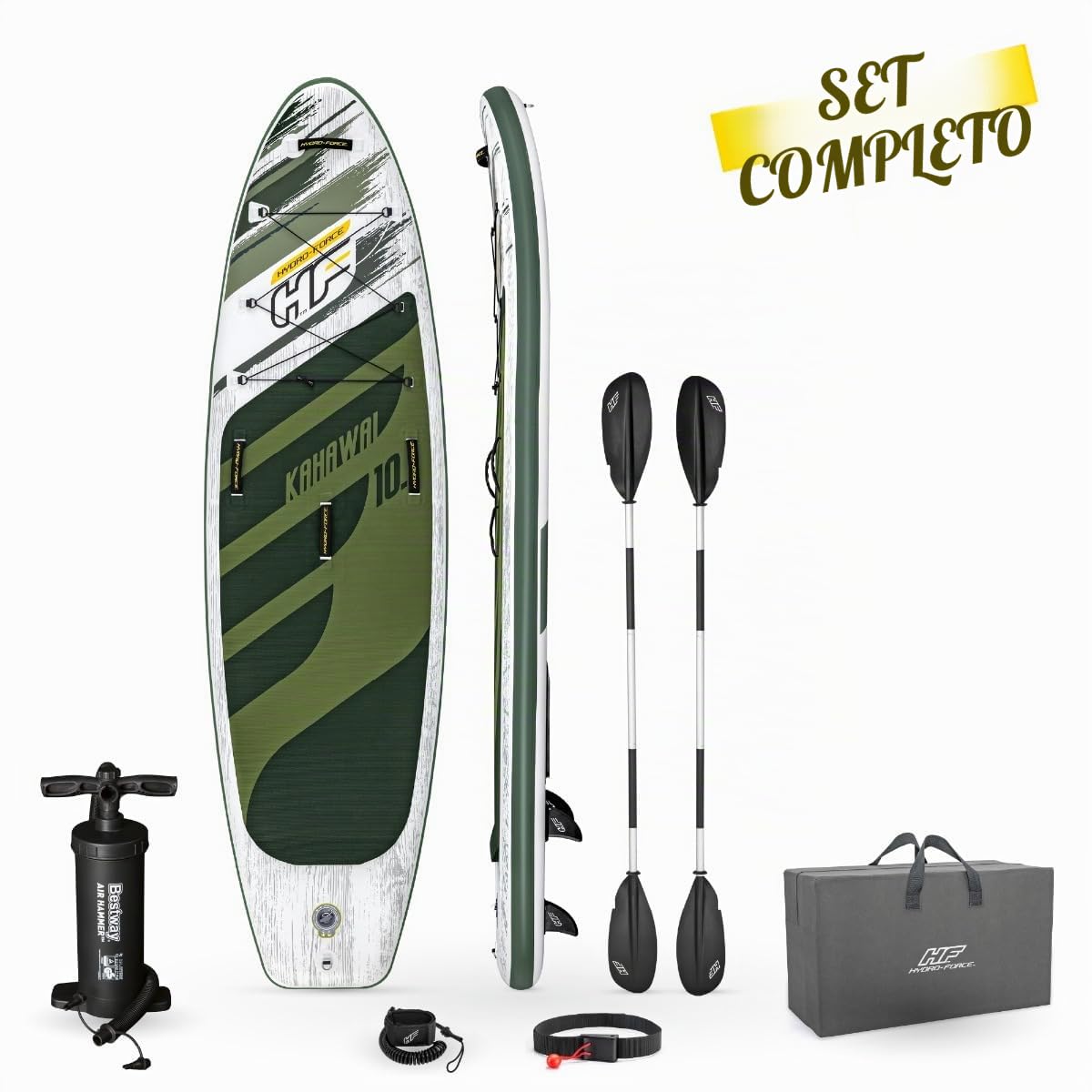 Hydro-Force SUP, Inflatable Stand Up Paddle Board, Complete Set, Multiple Sizes