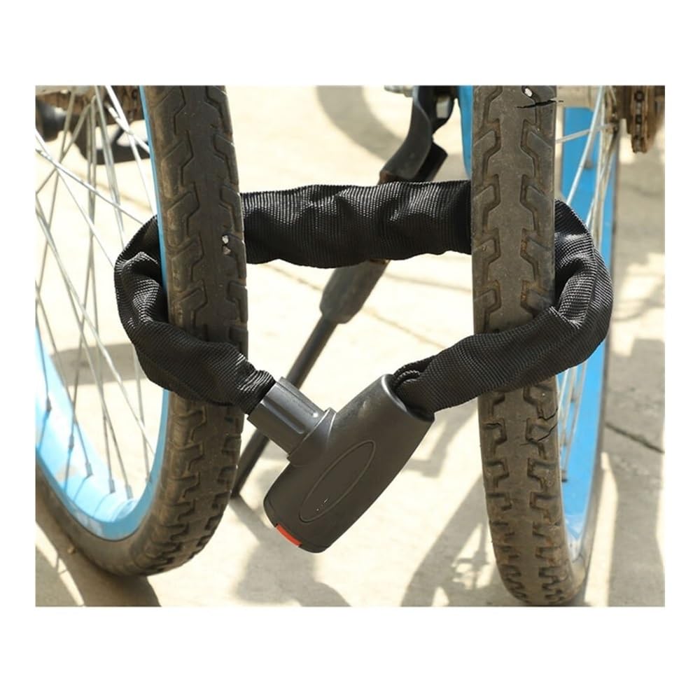 Candado antirrobo for bicicleta, de aleación acero duro, duradero y resistente, for bicicletas montaña, motocicletas, scooters ciclismo Candado para bicicleta(Black-1.2m)