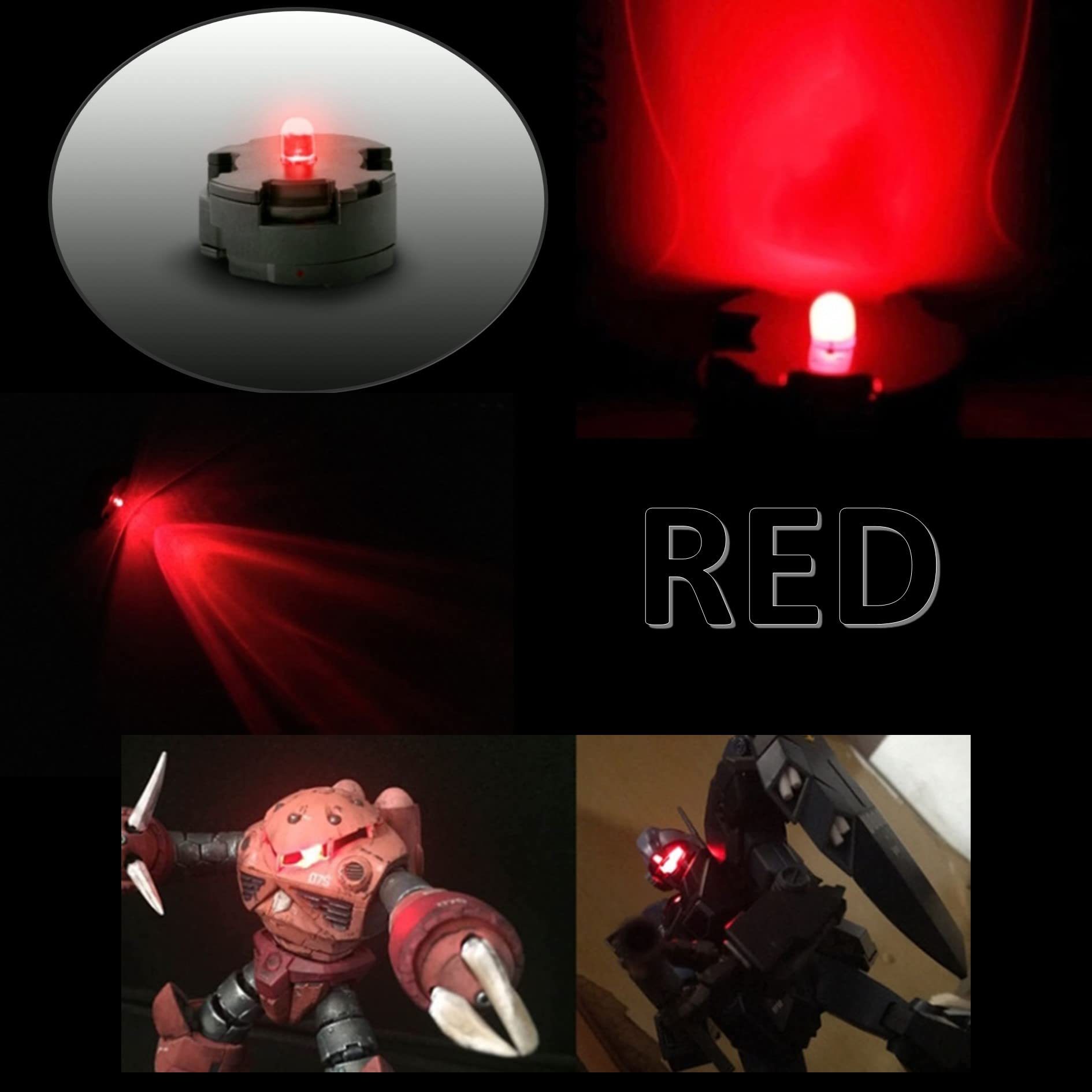 Amazon | Leiasnow ガンプラ LEDユニット 赤 青 各2個入