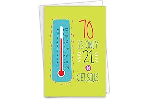 70th Birthday Card with Unusual Celsius Fun Fact