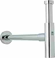 Sifone Lavabo Omp - Cromo, In Ottone, Compatto Per Spazi Ridotti