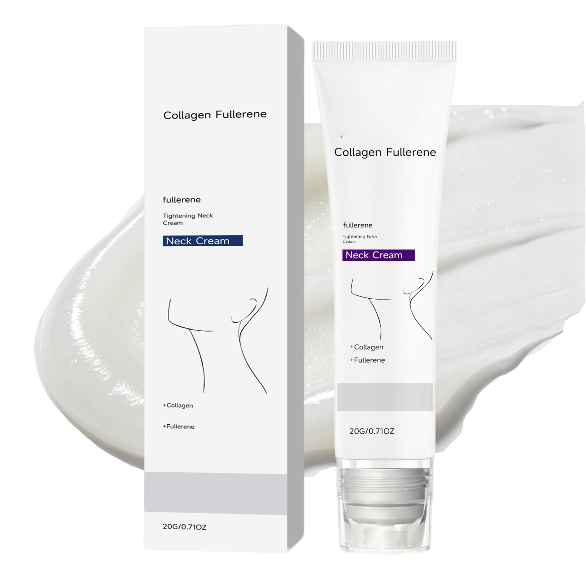 Magic Collagen Fullerene Neck Cream, kolagen Fullerene Tightening Neck Cream, redukuje zmarszczki i podwójny podbródek, głębokie nawilżenie, wygładza drobne linie, kremy do ujędrniania szyi (1)