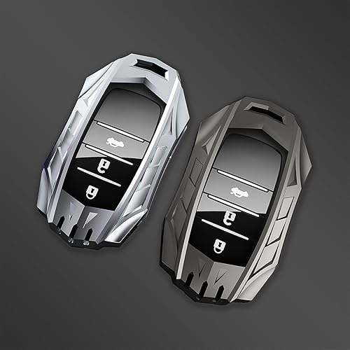 Miniatura 8 de SLAKNOK Funda para llavero Toyota con llavero, funda de protección duradera de aleación de zinc compatible con Land Cruiser Sienna Venza RAV4 Prime