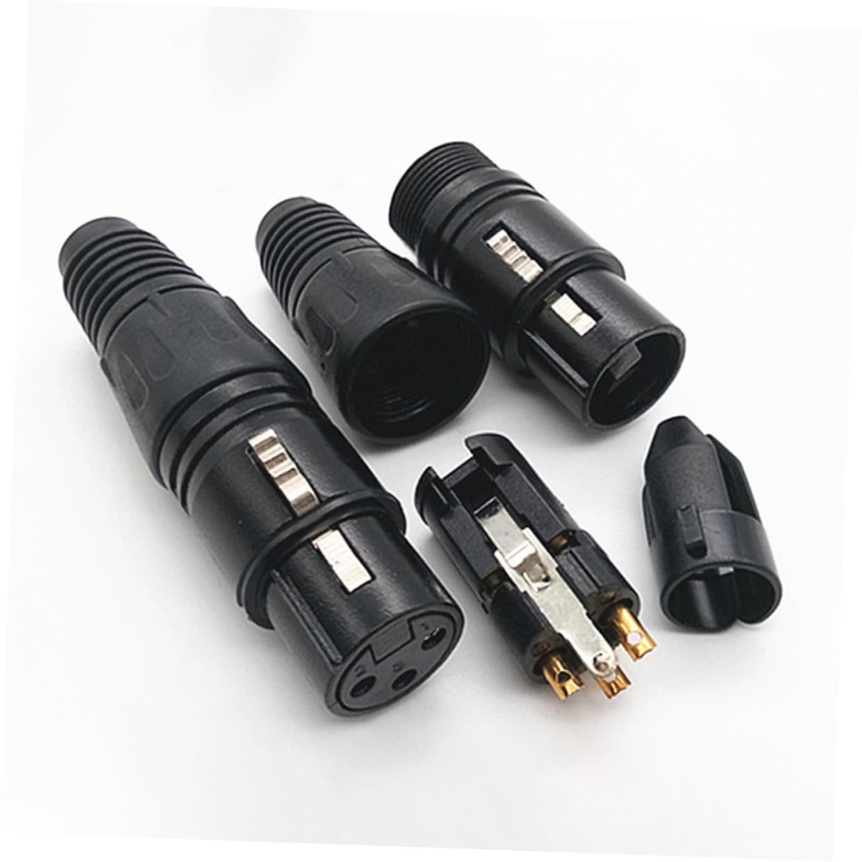 DOITOOL 16 Pezzi Connettori Xlr Pin Maschio Saldati per Microfono Ricambio Audio per Microfono e Console Mixer Compatibili con Jack