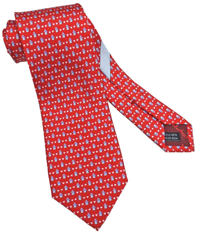 【新品未使用】Salvatore Ferragamoネクタイ　赤色①、オレンジ Salvatore Ferragamo ネクタイ オレンジ 海に浮かぶブイ&小鳥 - メルカリ