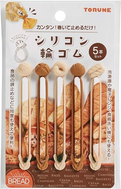 Amazon Co Jp トルネ 袋留めクリップ シリコン 輪ゴム ブレッド 5本入 文房具 オフィス用品