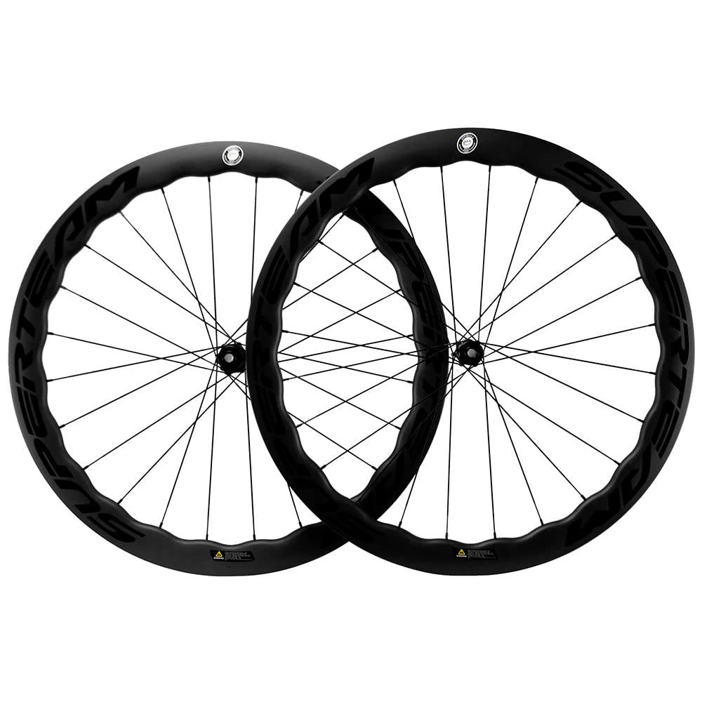 SUPERTEAM Carbon Disc Wheelset Wave Rim 50CU-25-CC Thru Axle 12 * 100