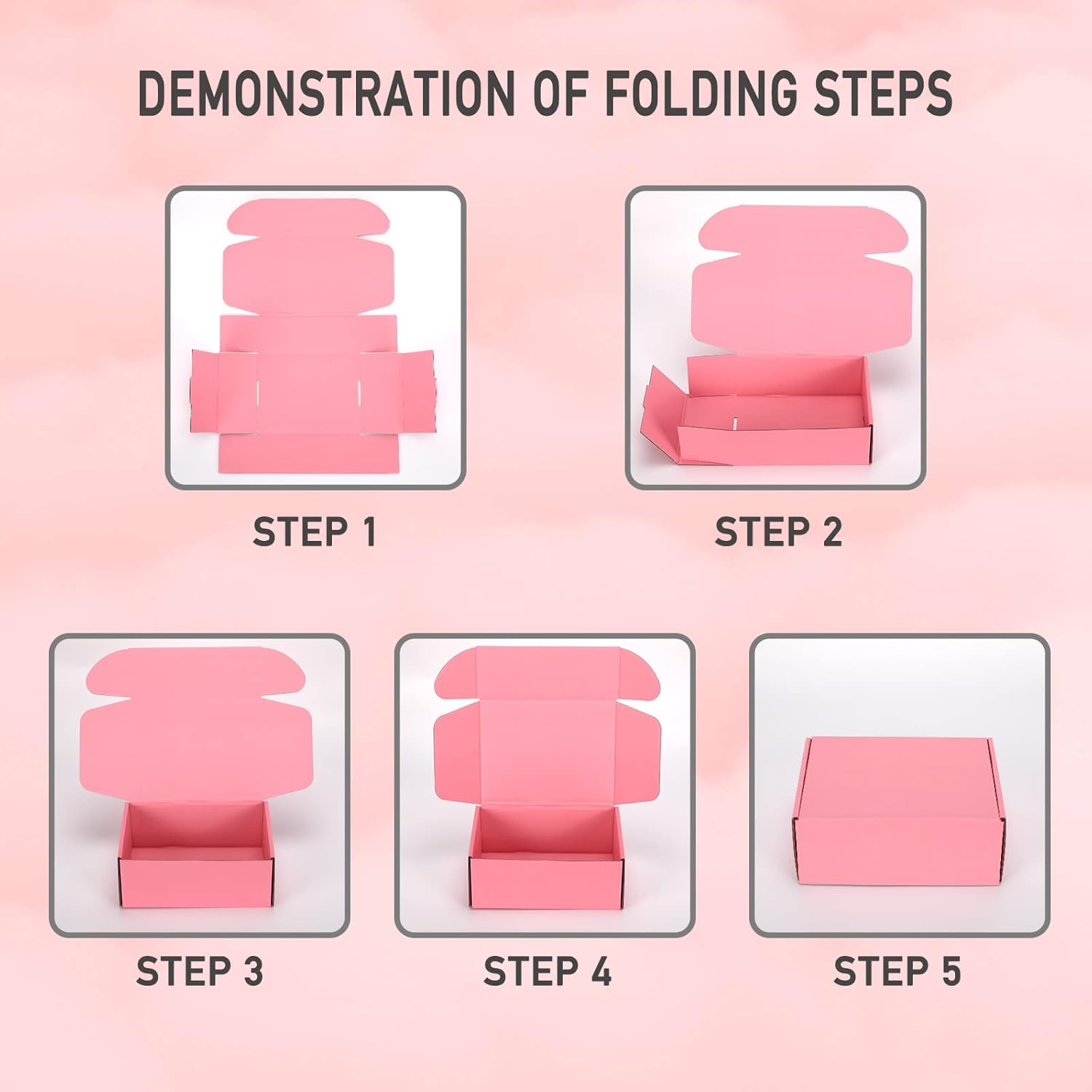 7x5x2 Pink Small Shipping Boxes - 25 Pack Corrugated Cardboard Mailer Boxes for Packaging, Mailing, Gift Giving | Sturdy, Recyclable, Perfect for Small Business Supplies, Ecommerce
