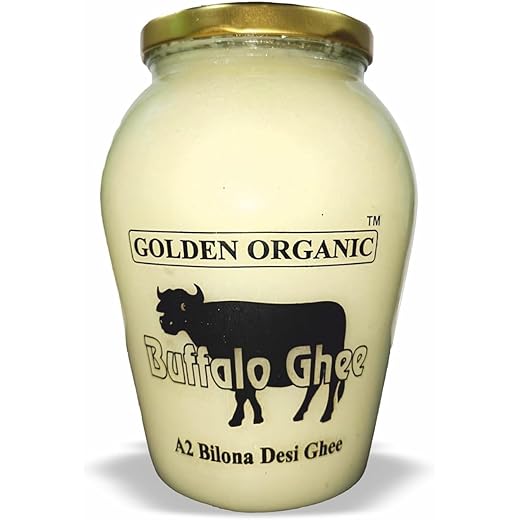 Golden Organic A2 Desi Buffalo Ghee 1 Litre Handmade Bilona