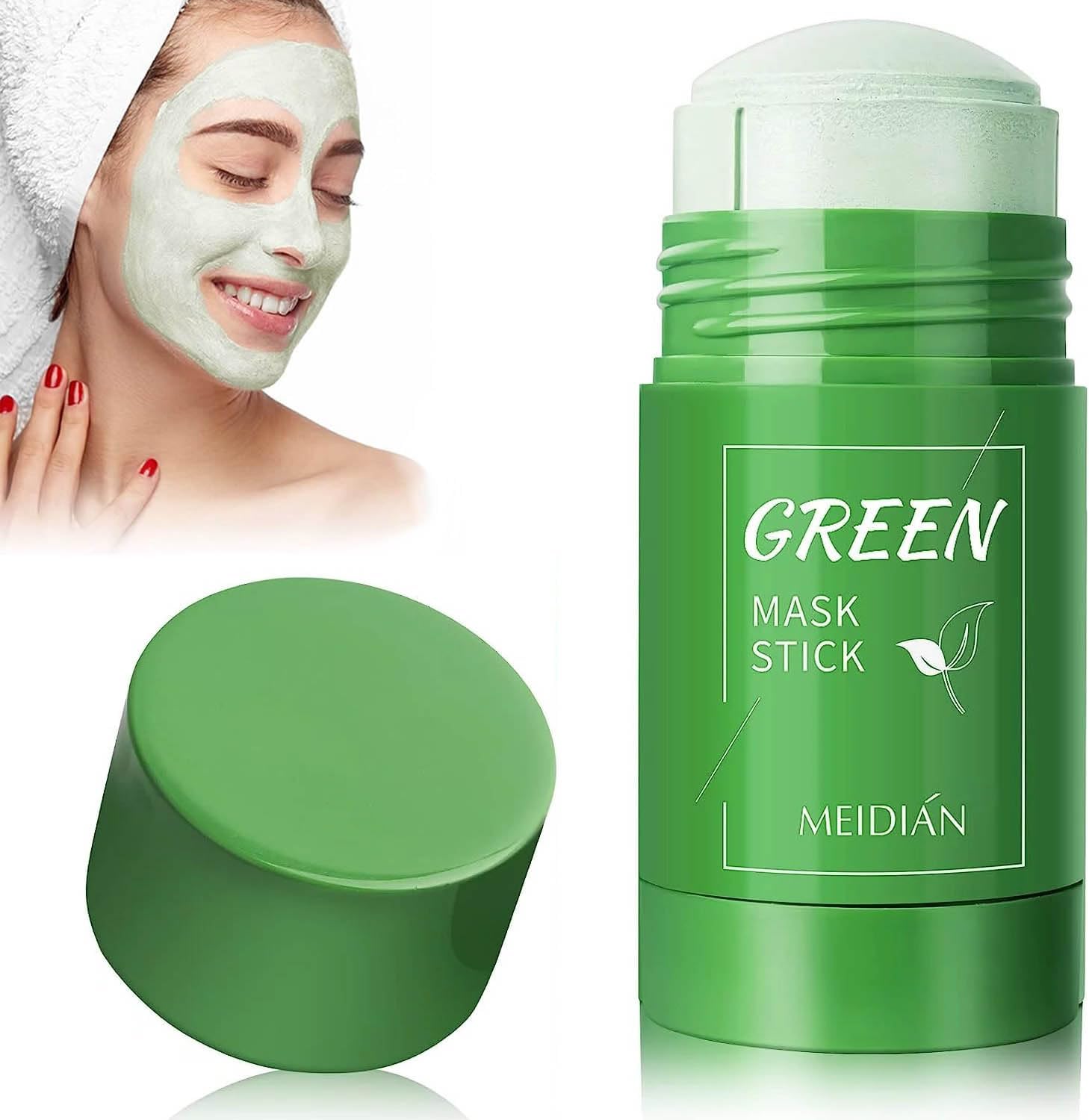 Green Mask Stick, Grüntee Purifying Clay Green Tea Mask, Deep Cleansing