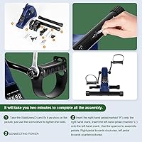 Vista 6 de Mini bicicleta estática motorizada ejercitadora de pedal eléctrica para personas mayores, entrenamiento de rehabilitación, ejercitador de pedal