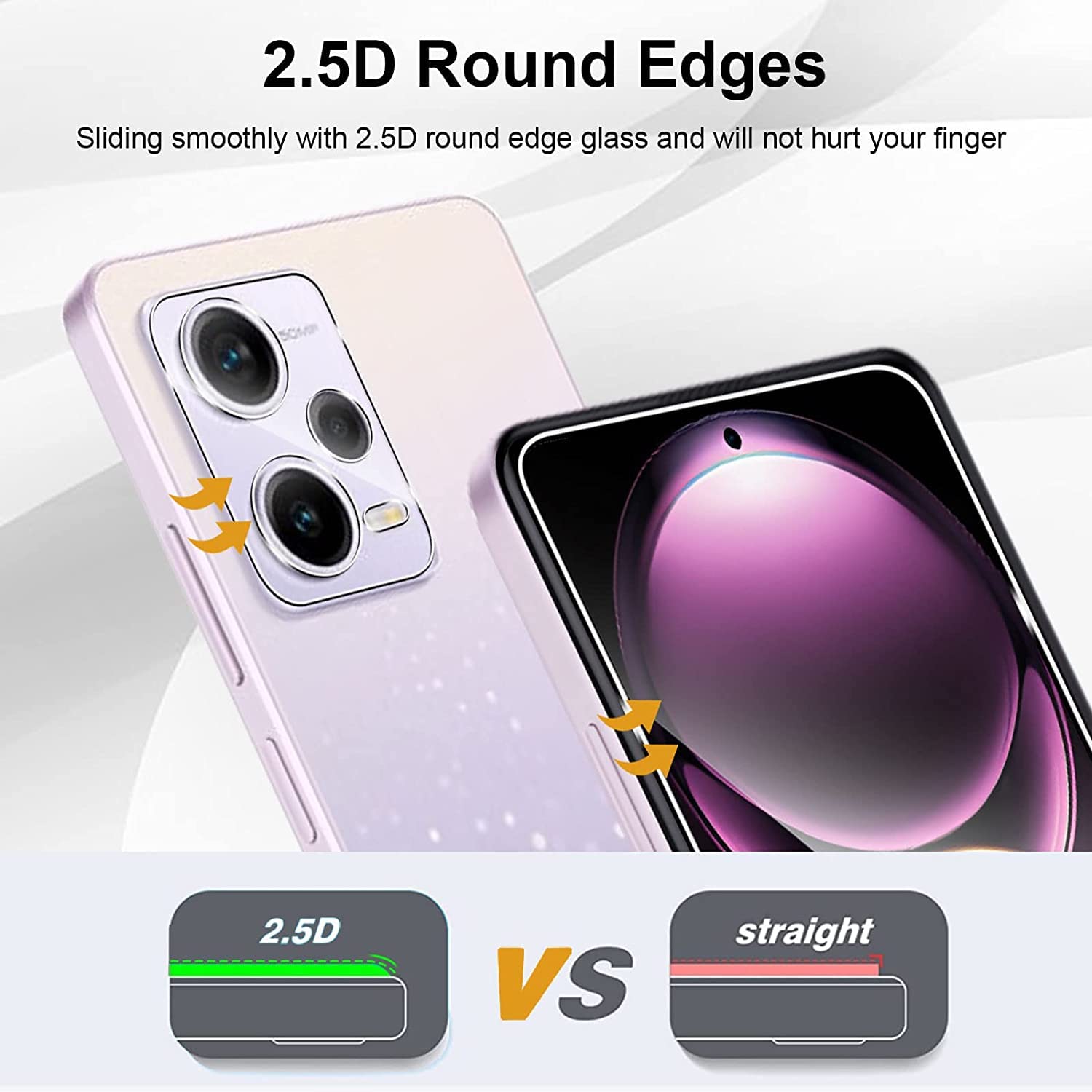 Protector Pantalla Privacidad Xiaomi Redmi Note 12 Pro 5G/4G - Vidrio Templado 9H Anti Espía, 3 Unidades