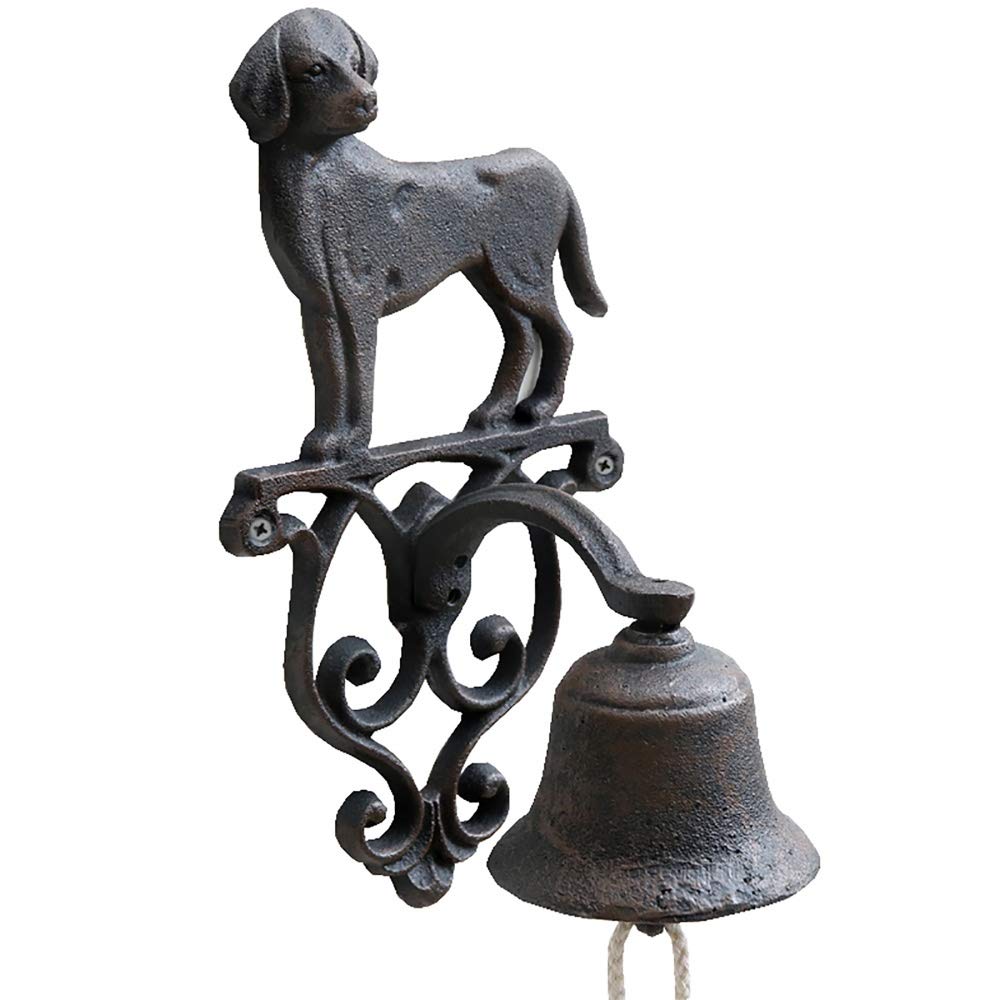 Glocke Gusseisen Wandmontage Türglocke Gartenglocke Katze Hund Vogel Farbe Hund