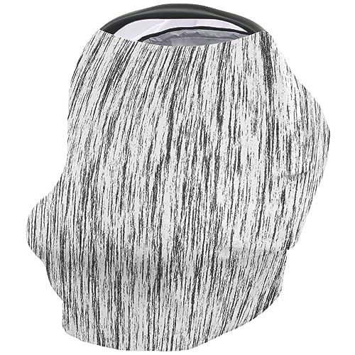 Nursing Cover for Breastfeeding Scarf, Abstract Grey Brush Strokes Baby Car Covers Super Soft Multi Use for Canopy Shopping Cart Cover Blanket Stroller Cover