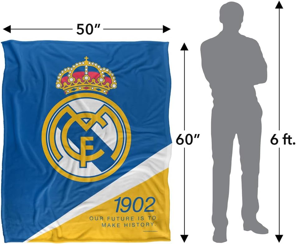 LOGOVISION Real Madrid 1902 Our Future Silky Touch Super Soft Throw Blanket 50"x60"