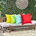 SOFJAGETQ Red Outdoor Pillow Covers, Waterproof Throw Pillow Covers 18x18 inches, Durable Vibrant Decorative Cushion Shem for Patio Funiture, Garden, Outdoor Sofa, Swing, 2PCs