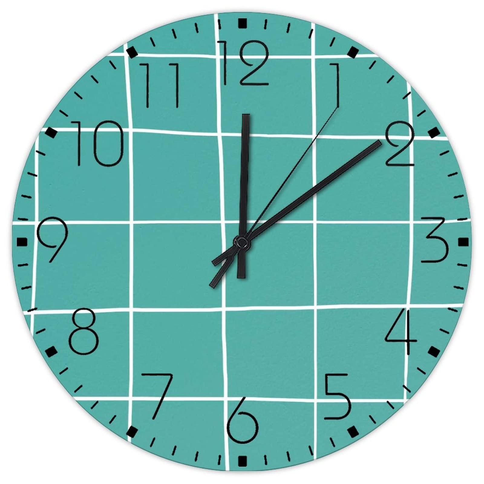 Horloge murale en bois de 30,5 cm à la finition décorative double face