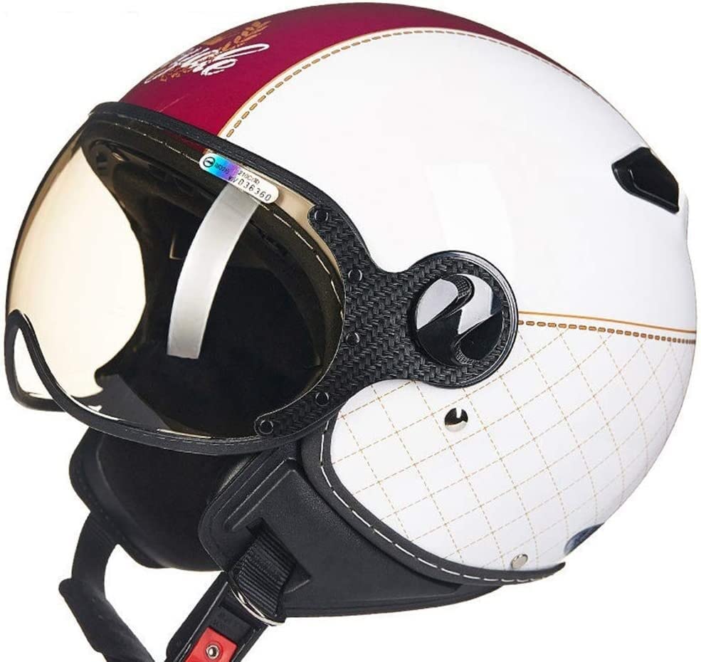 Medio Casco Abierto Moto,Dot/ECE Homologado Casco Scooter Vintage 3/4 Cara  Abierta Cascos Motocicleta, image size:985x930