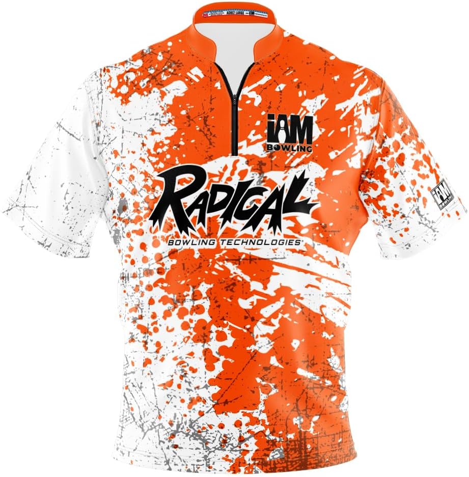 Logo Infusion I AM Bowling Jersey Short Sleeve Sash Collar 2221-RD Made in USA Radical