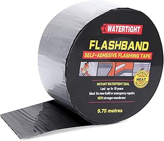 Flashing Roll Tape Asphalt Membrane, 4 Inches X 32 Feet 60Mil Thick Waterproof Asphalt Patch Seal Tape Roll, Self-Adhesive Roof Sealant, Asphalt Repair for Door Roof Window Gutter Outdoor （1 Roll)