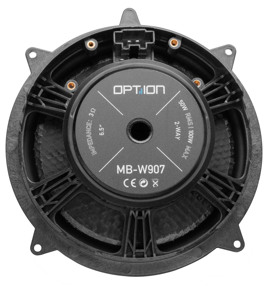 Option Altoparlante posteriore compatibile con Mercedes Vito/Classe V W447 – Altoparlante Plug & Play per zona posteriore – 50 WRMS, 3 Ohm, sistema di altoparlanti posteriori da 6,5" con tweeter in