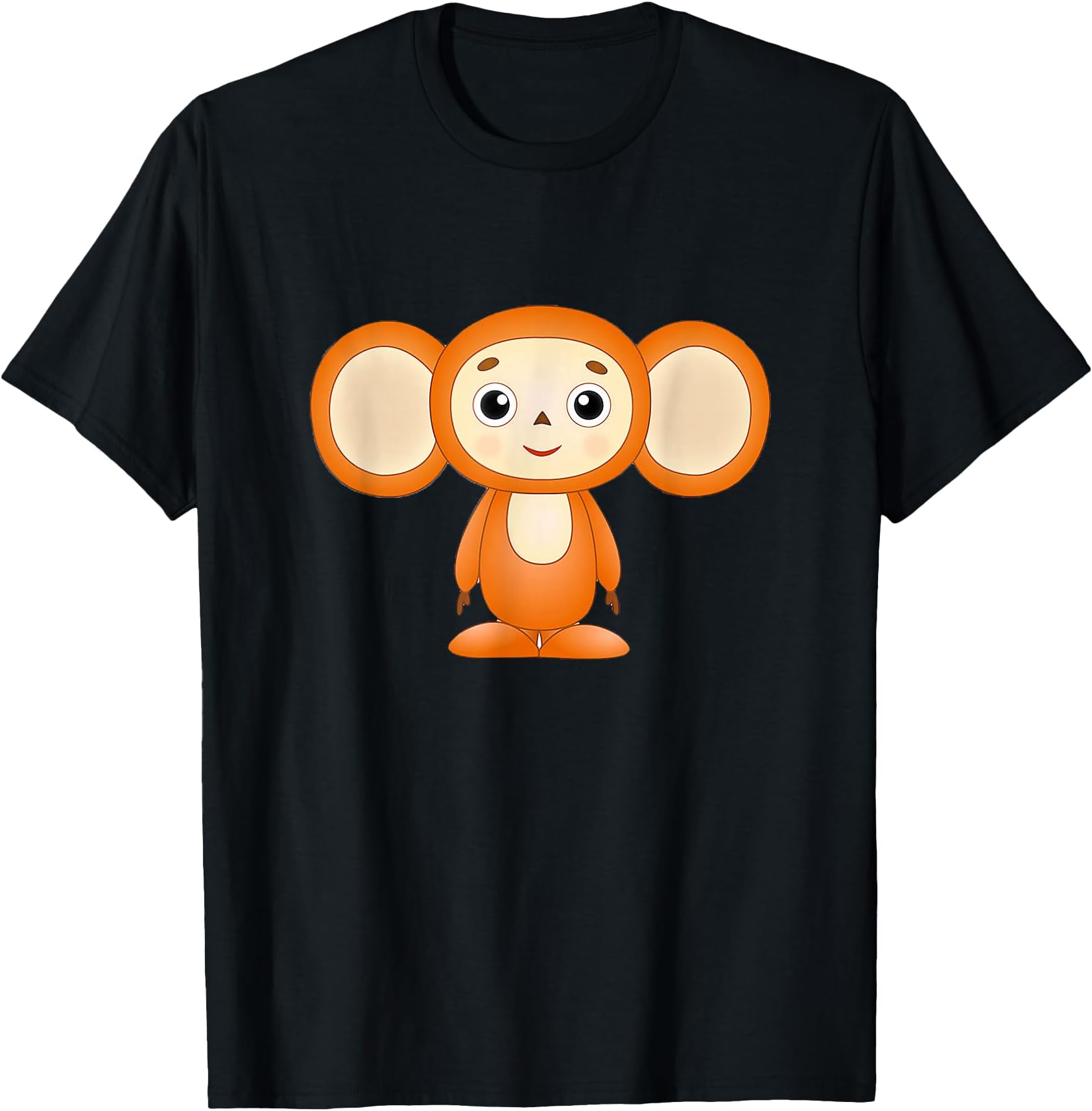 Cheburashka T-Shirt - Unisex-Adults, Red, Small, Short Sleeve