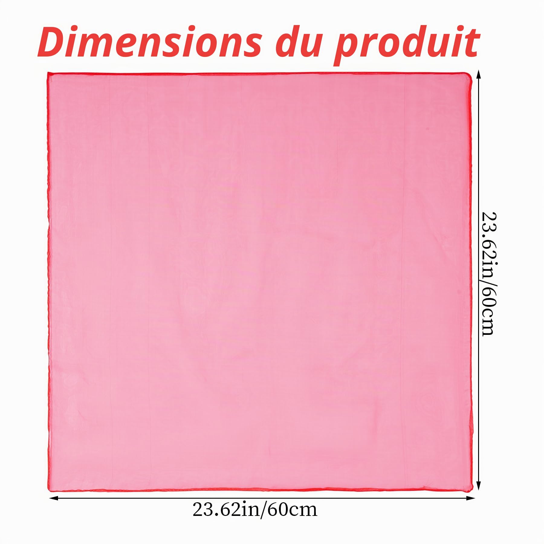 Écharpes Jonglage 60x60 cm Couleur Sensorielle pour Bébé Danse Magie Spectacles Enfants