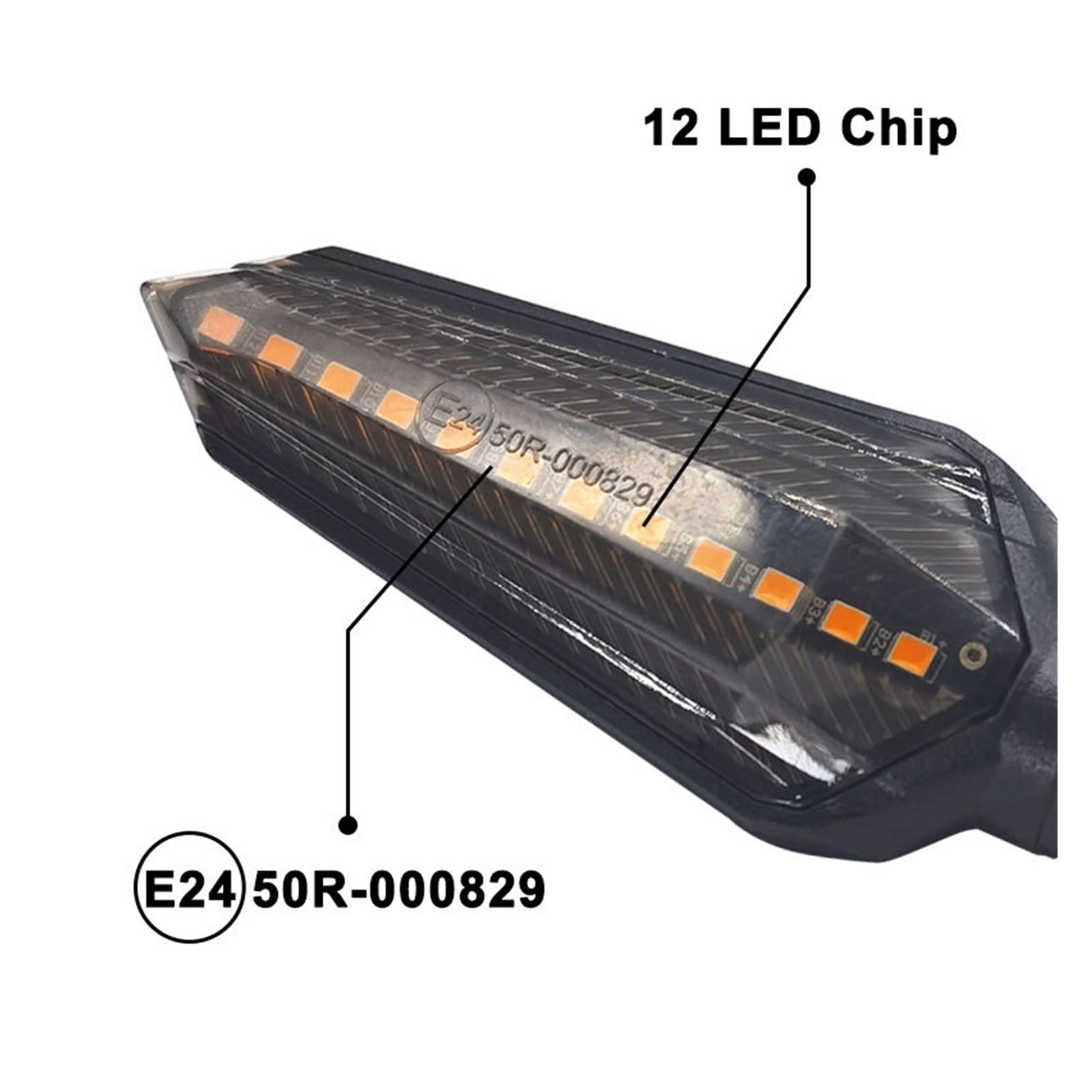 Intermitentes para Motocicleta E24, Luz Intermitente De 12 LED, Ámbar, V, Homologado por M10, Marca E Motocicleta Intermitentes señalizacion