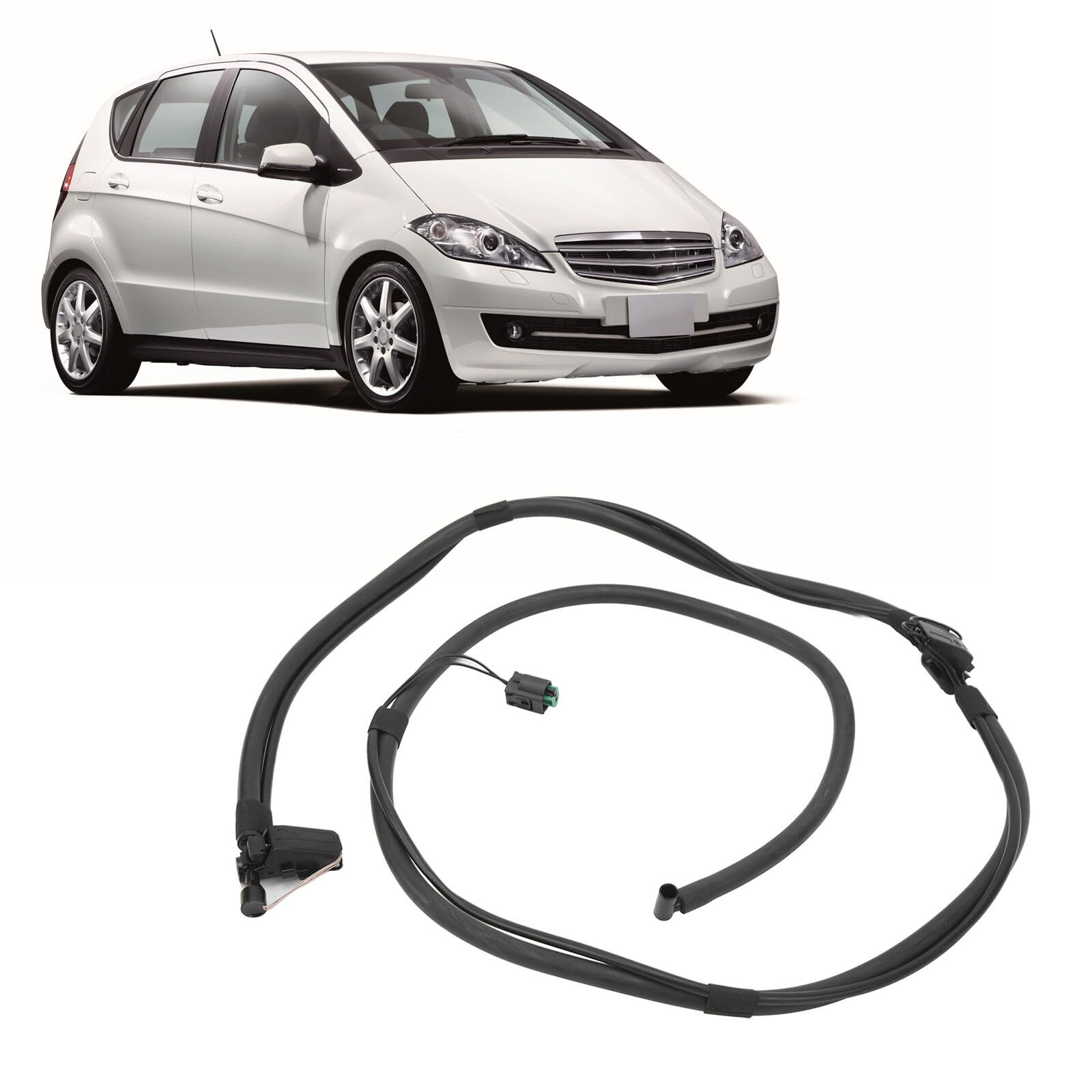 LICHENGTAI Ugelli Lavavetri Riscaldati compatibile con Mercedes-Benz Classe A W169 2004-2012 Ugello Tergicristalli A1698600192, 1698600192 Getti Lavavetri per Parabrezza