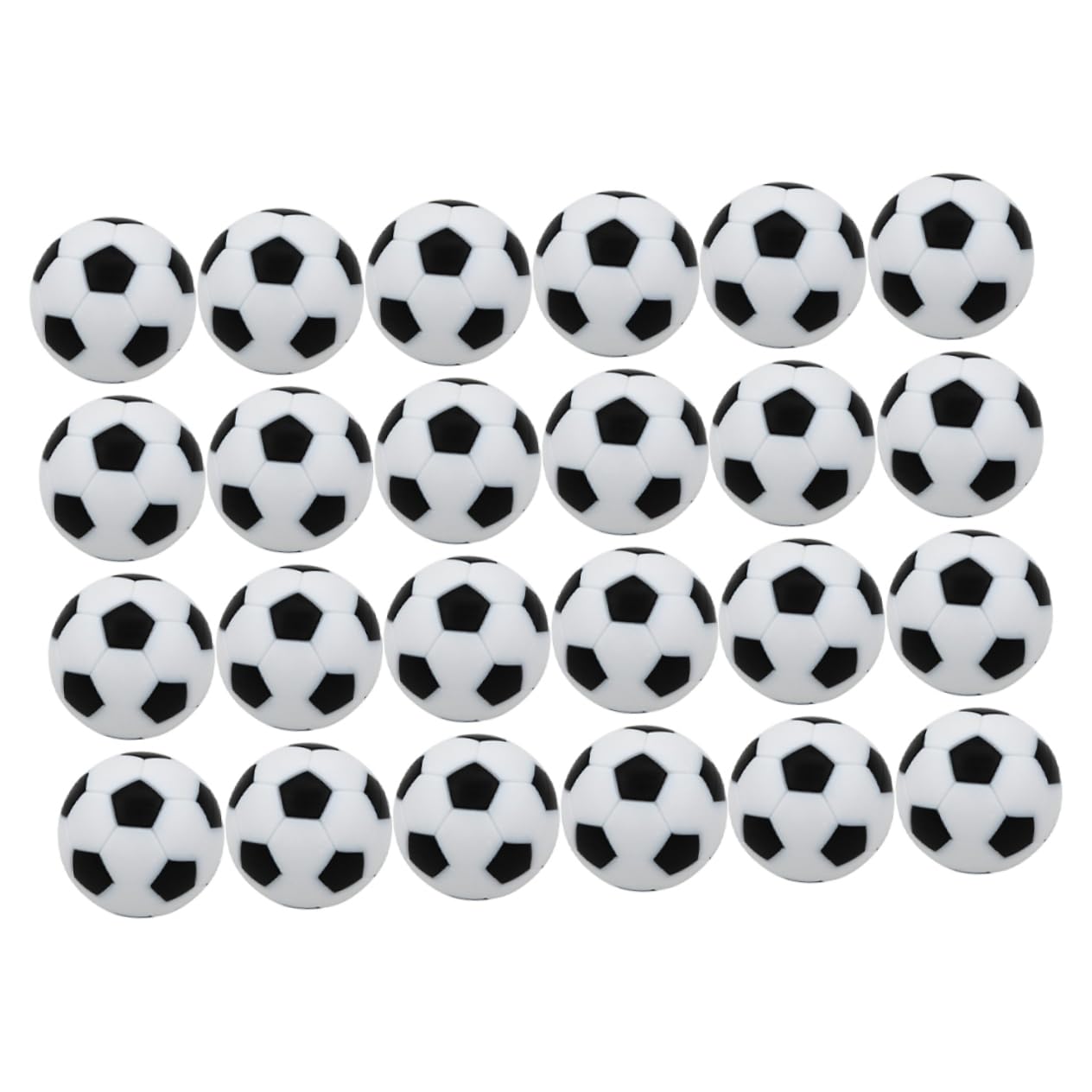 Garneck 32mm Plastic Soccers 24pcs Table Soccer Balls Quick Assembly for Home Mall Football Games