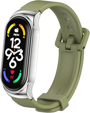 Soft Silicone Watch Band Fit for Xiaomi Mi Band 3/4/5/6/7/8/9, Sport Breathable Sweatproof Adjustable Replacement Watch Strap Wristband for Men & Women