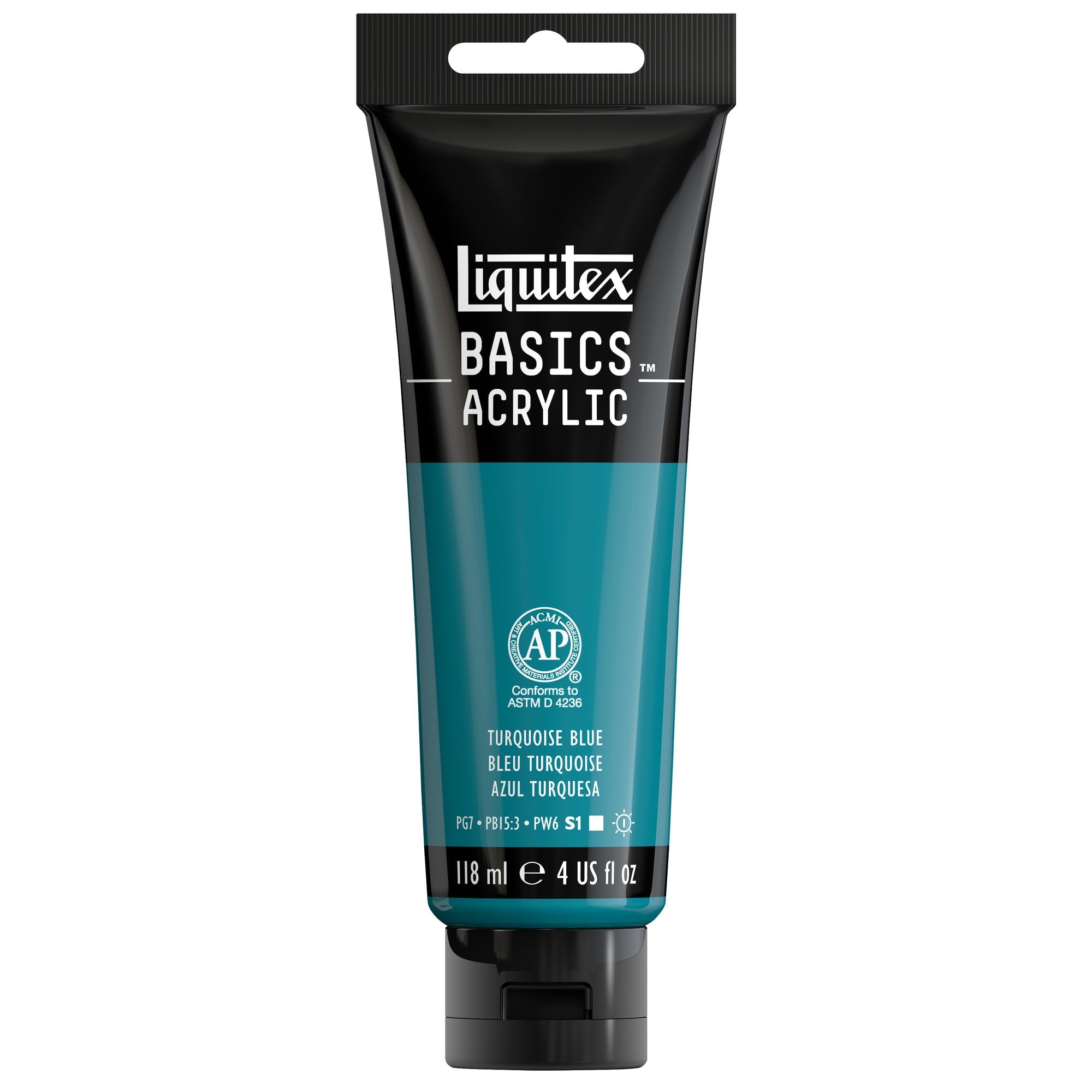 Reeves Liquitex 1046046 Basics Acrylic Paint, 4Oz, Turquoise Blue-picture-11