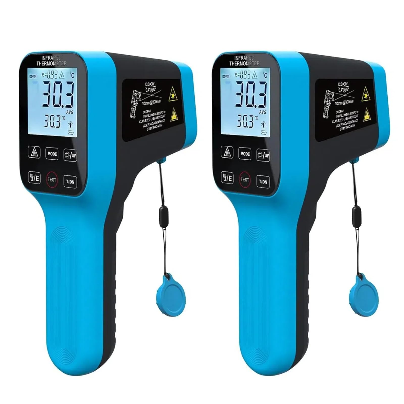 2PCS Infrared Thermometer Gun Rechargeable, -58℉~2912℉ High Temp Laser Industrial Thermometer, D:S=30:1 Touch Button Waterproof Pyrometer, Digital IR Temperature Gauge with Type-C Port (NOT for Human)-picture-18