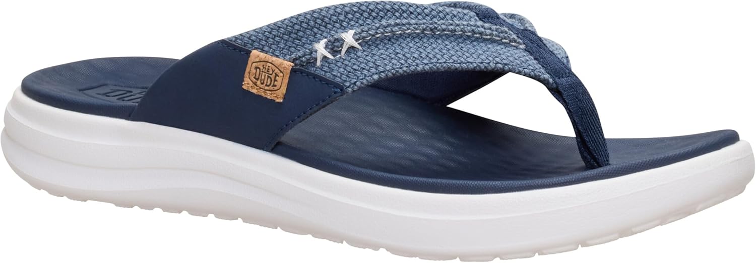 HEYDUDE mens Finn Flip Braided