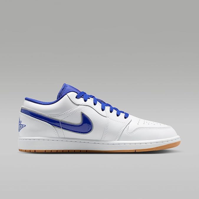 Air Jordan 1 Low SE Men's Shoes (White/Old Royal/Gum Yellow/University Red)