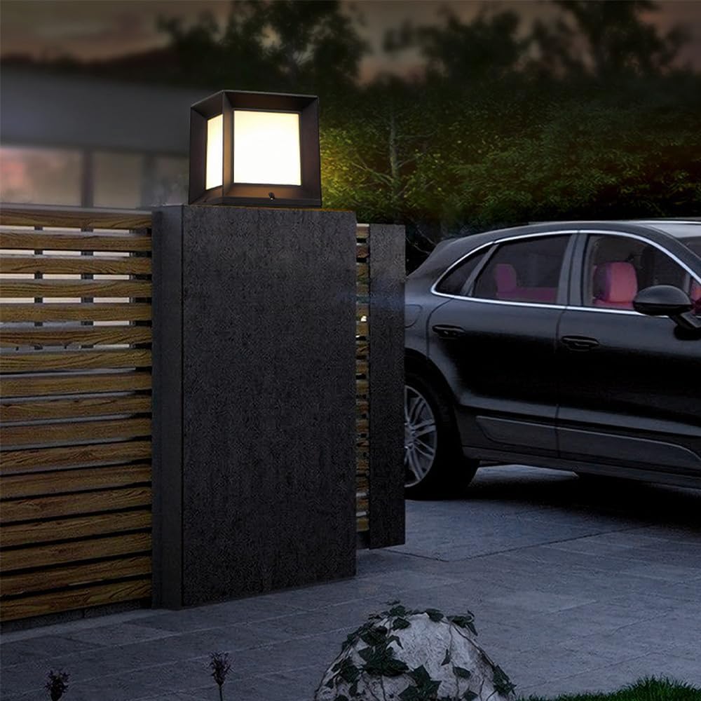 Solar Post Cap Lights Outdoor Brighter Solar Post Lights Outdoor Waterproof Fence Post Cap Lights Solar Powered Fence Post Cap Lights Fit 4x4 5x5 6x6 Posts for Fence Deck Garden Decoration