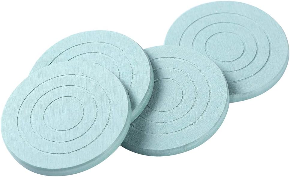 HiramWare Natural Diatomite(AKA Diatomaceous Earth) Drink Coasters, set of 4 - Absorbent Modern Round Coaster for Table and Furniture - Unique, Cool, Good Room Decor, Heat Resistant, Decorative