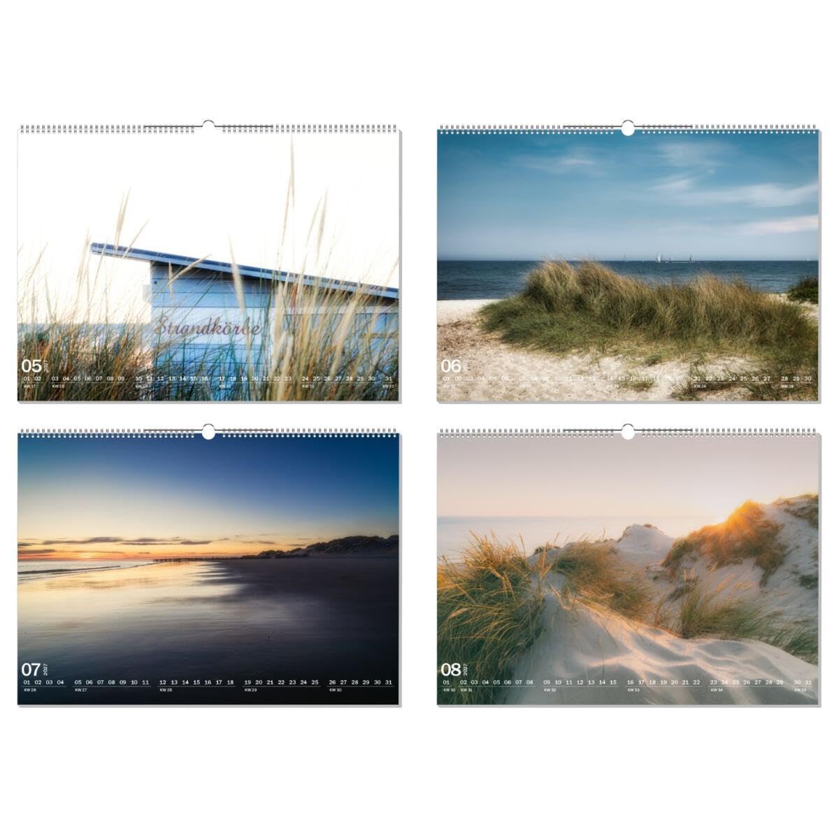 artboxONE Kalender 2027 Strandlandschaft Wandkalender A2 2027 Reise/Strand und Meer