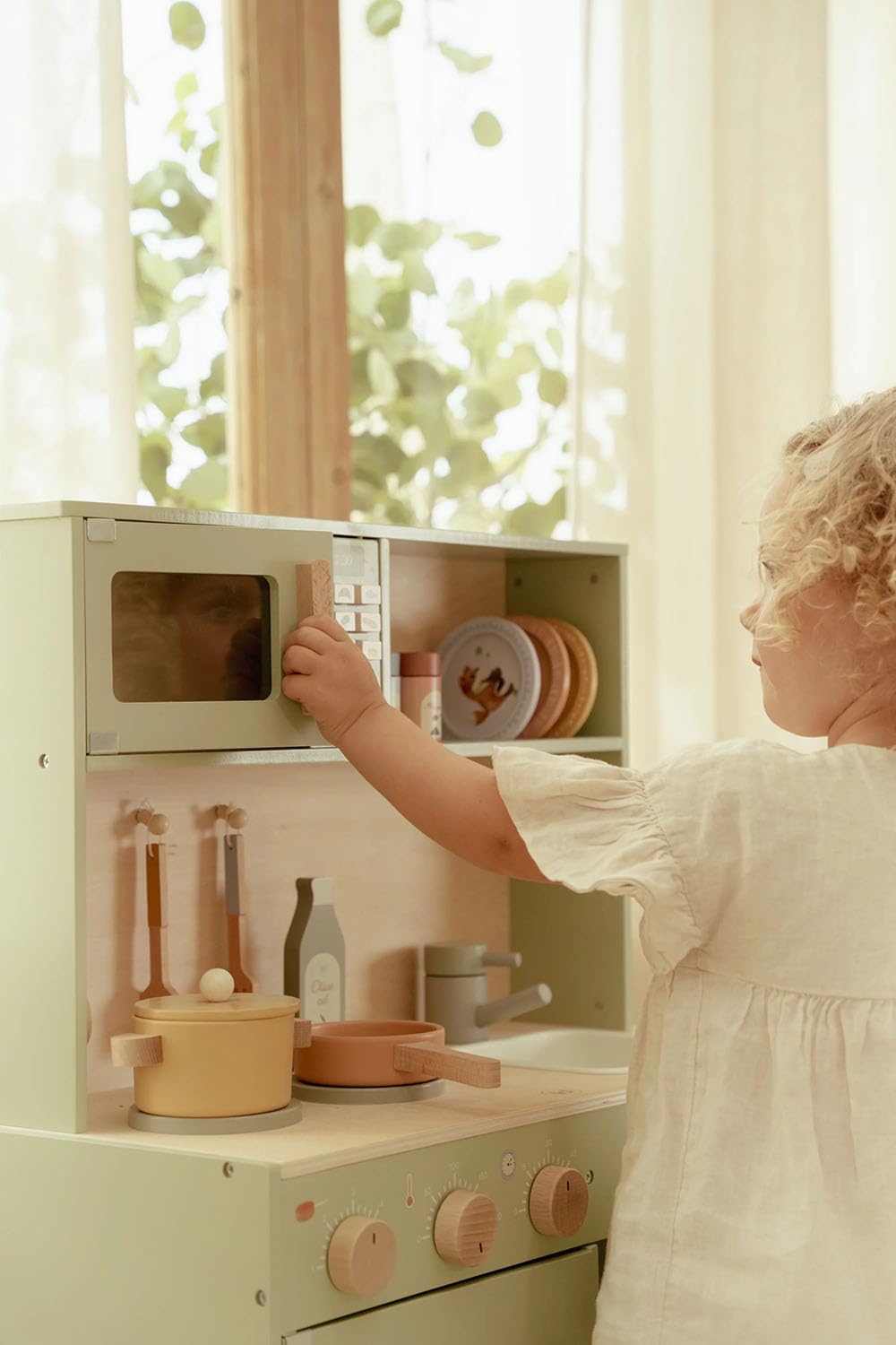 Little Dutch 2500 cocina infantil de madera con accesorios - verde