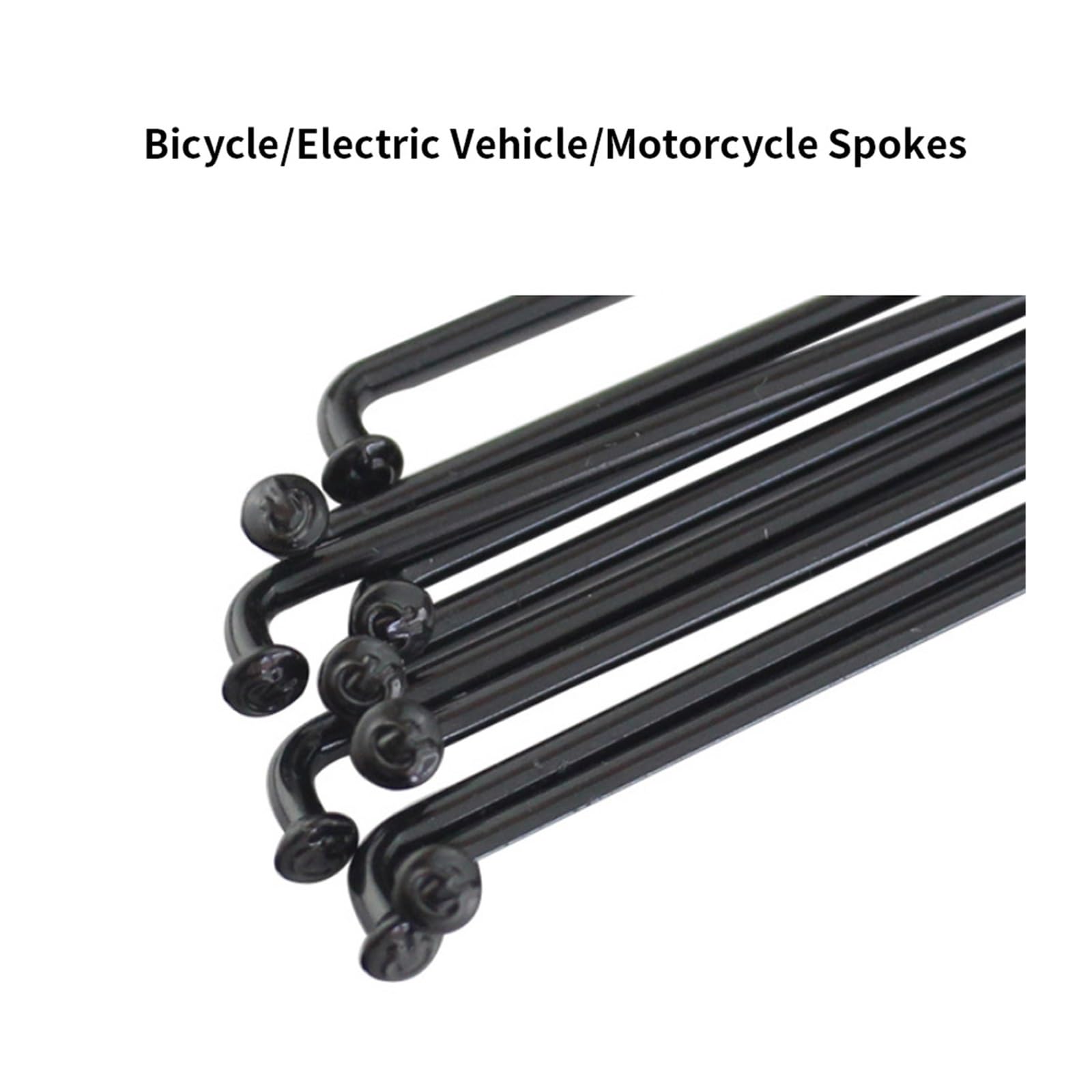 Raggi 36 raggi per mountain bike e bici da strada, 14 G, colore nero, in acciaio, 170 mm-300 mm (185 mm)