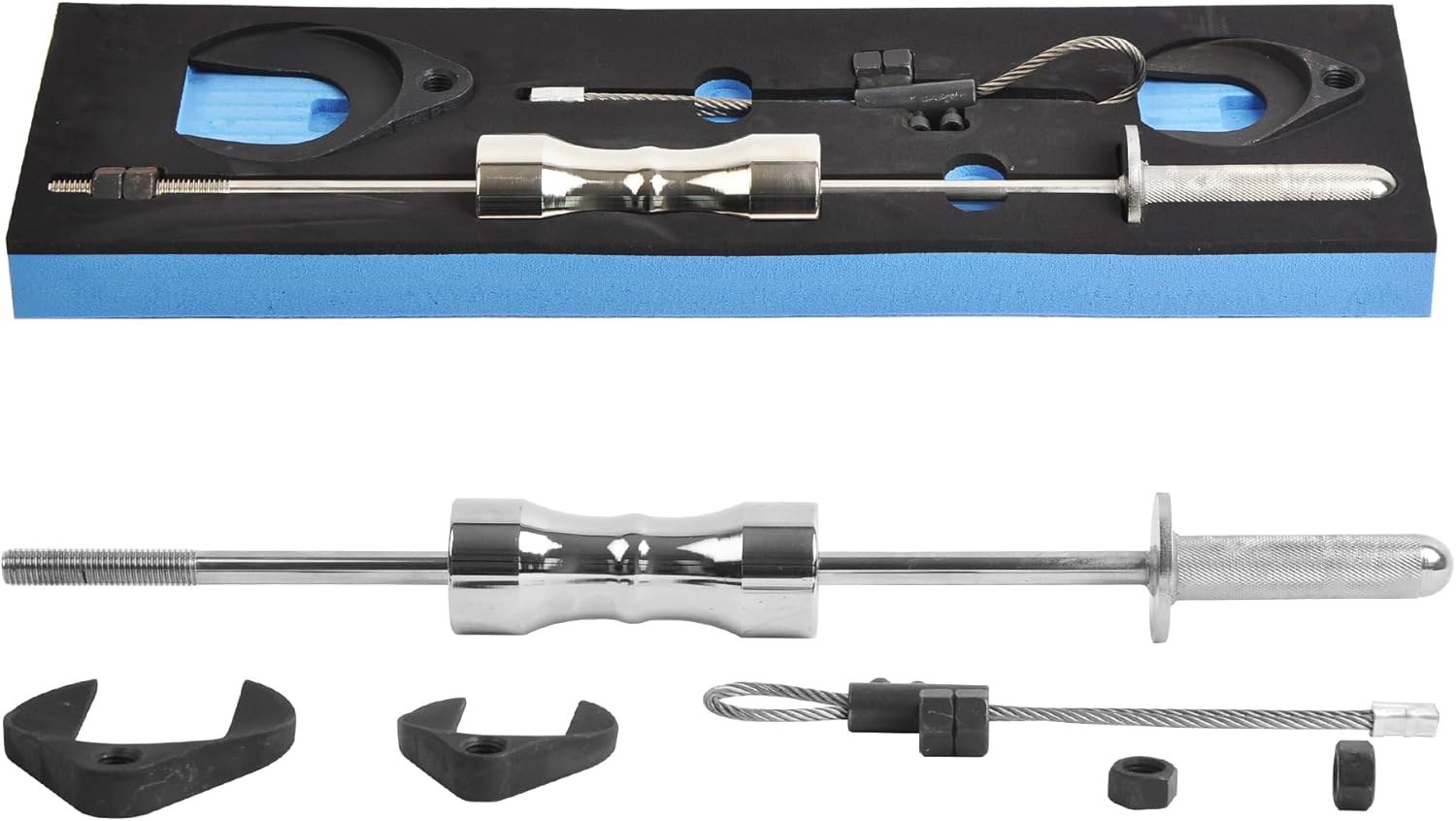 Inner CV Joint Puller Slide Hammer Front Wheel Drive Axle Half Shaft Removal Tool Kit Heavy Duty 10 Pounds Slide Hammer 63mm 48mm CV Joint Fork Adapter Attachments